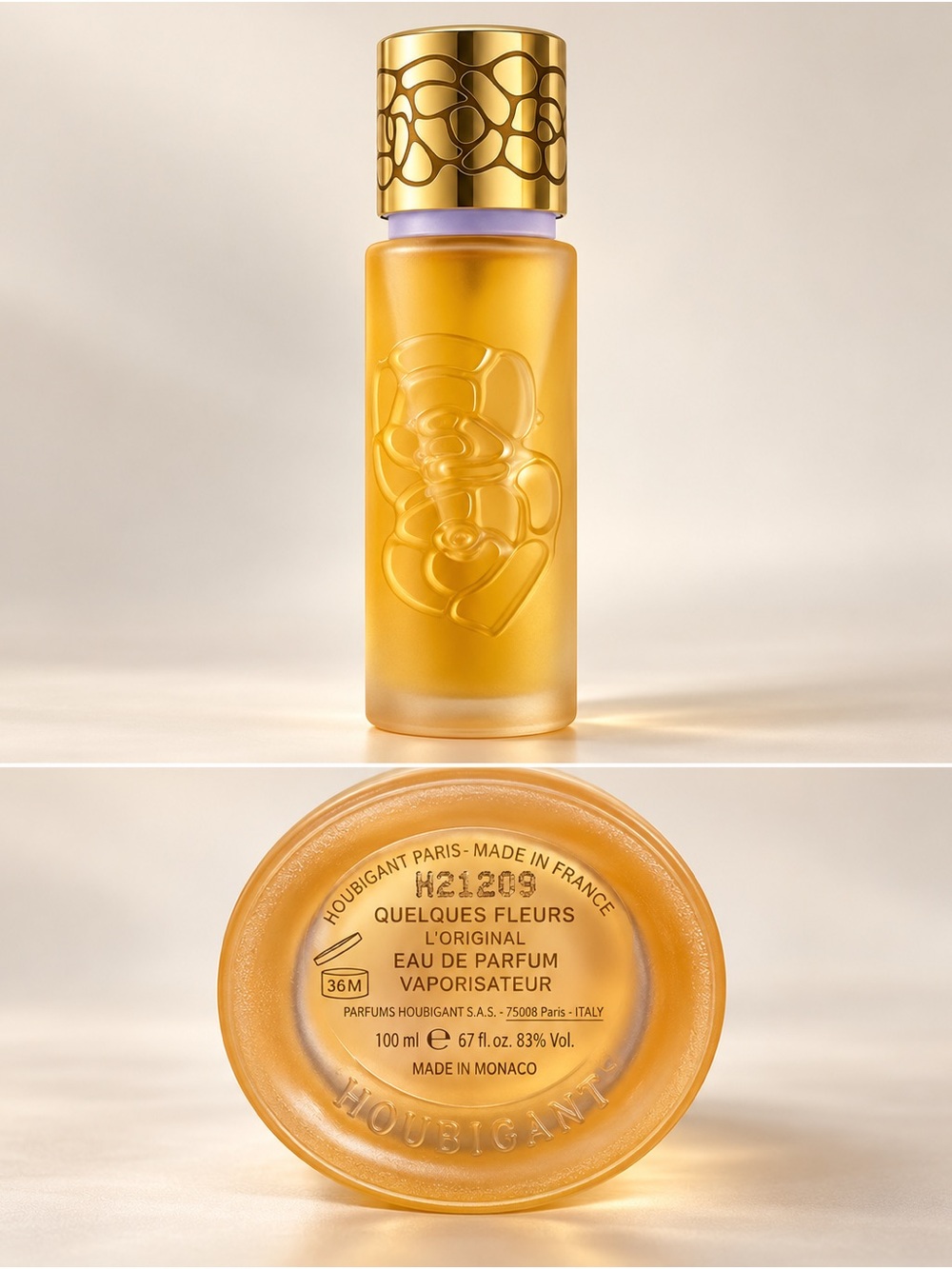 Quelques Fleurs – Gold Amber Bottle by